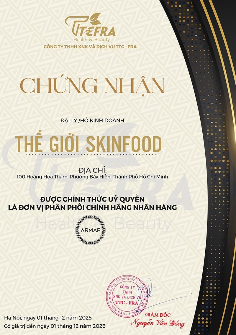 Thế Giới Skinfood - Đại lý phân phối chính hãng các sản phẩm Armaf tại Việt Nam