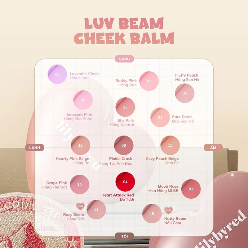 thegioiskinfood.com - Má Hồng Dạng Kem Lilybyred Luv Beam Cheek Balm 3.5g