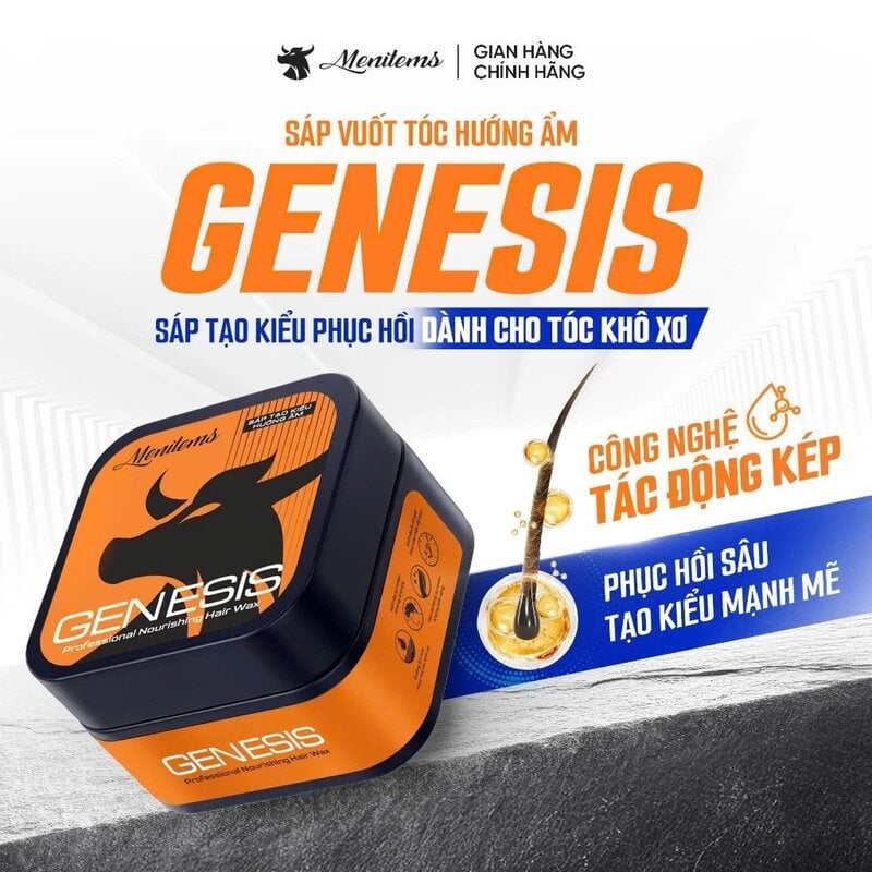 Sáp Vuốt Tóc Hướng Ẩm Menitems Genesis Profesional Nourishing Hair Wax 50g