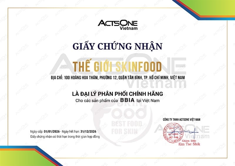Thế Giới Skinfood - Đại lý phân phối chính hãng các sản phẩm BBIA tại Việt Nam
