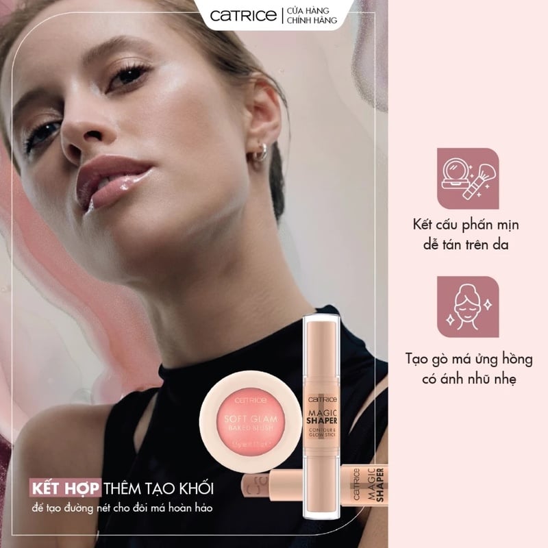thegioiskinfood.com - Phấn Má Hồng Bắt Sáng&nbsp;Catrice Soft Glam Baked Blush&nbsp;5.6g
