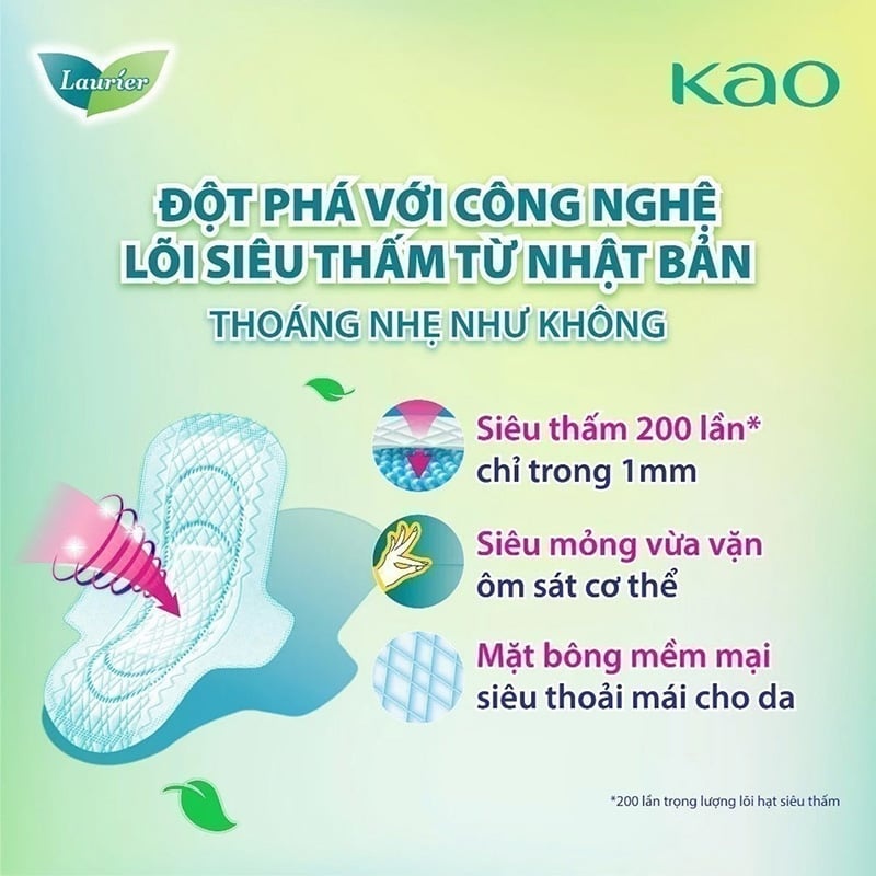 thegioiskinfood.com - Băng Vệ Sinh Laurier Siêu Mỏng Bảo Vệ Super Slimguard 22,5cm - 10 Miếng
