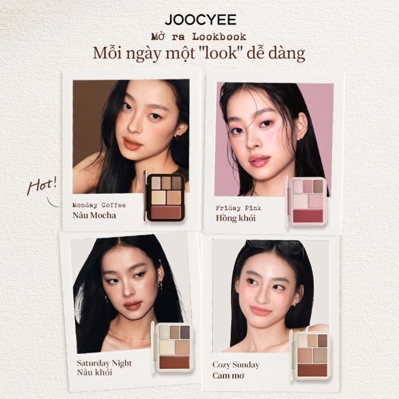 thegioiskinfood.com - Bảng Phấn Mắt Má Môi Đa Năng Joocyee Lookbook Palette 13.5g