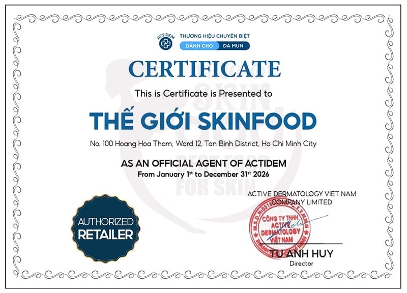 Thế Giới Skinfood - Đại lý phân phối chính hãng các sản phẩm Actidem&nbsp;tại Việt Nam