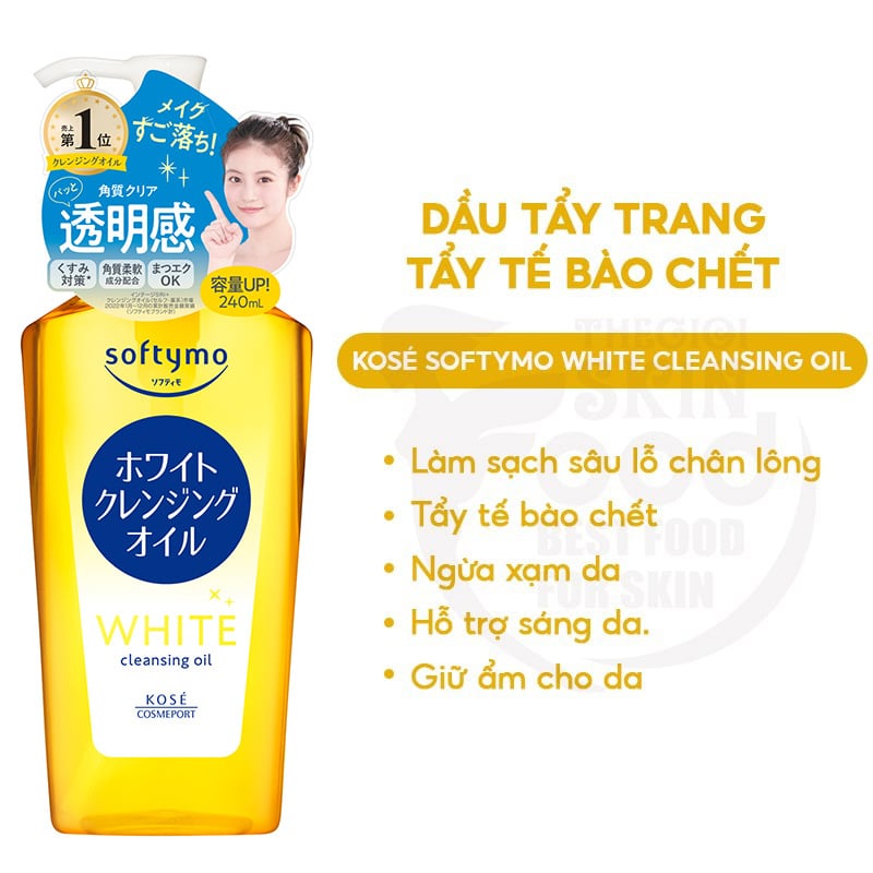 thegioiskinfood.com - Dầu Tẩy Trang Kosé Làm Sạch Sâu, Dịu Nhẹ Cho Da Softymo Cleansing Oil