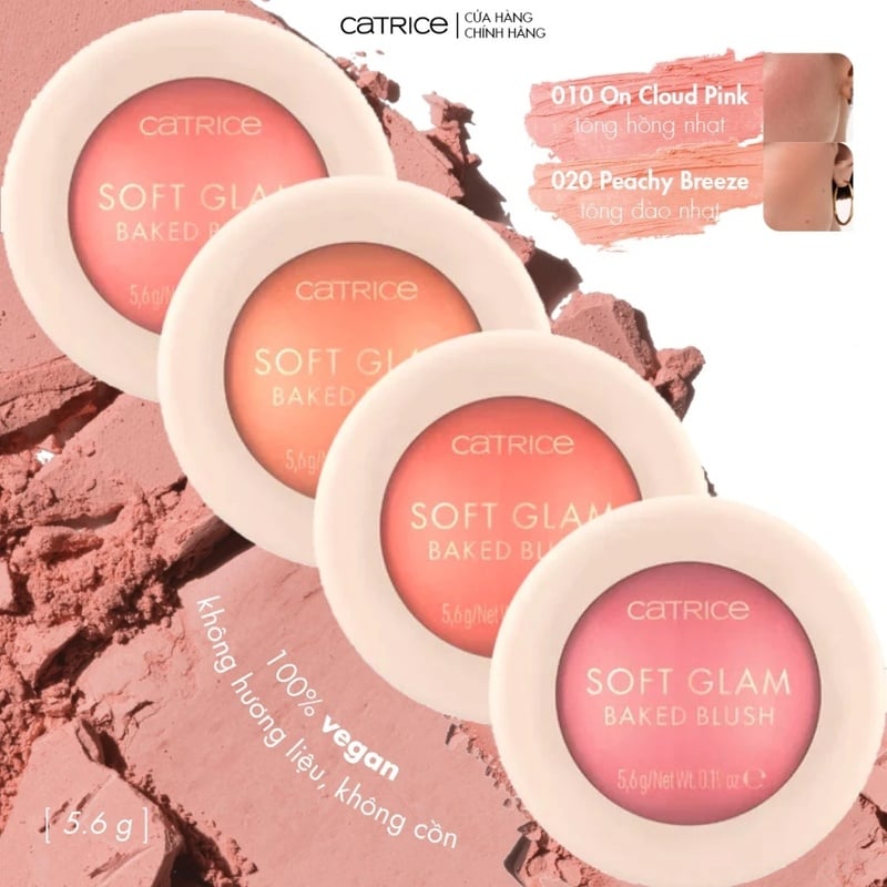thegioiskinfood.com - Phấn Má Hồng Bắt Sáng&nbsp;Catrice Soft Glam Baked Blush&nbsp;5.6g