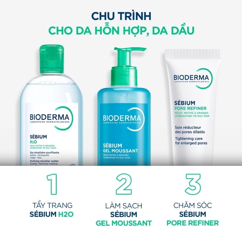 Kem Dưỡng Bioderma Thu Nhỏ Lỗ Chân Lông, Kiểm Soát Dầu Sebium Pore Refiner 30ml