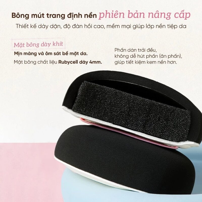 Bộ Cọ & Bông Mút Trang Điểm Amortals Original Series Ok Makeup Tool Set 5pcs ver 2 (Dry Use)