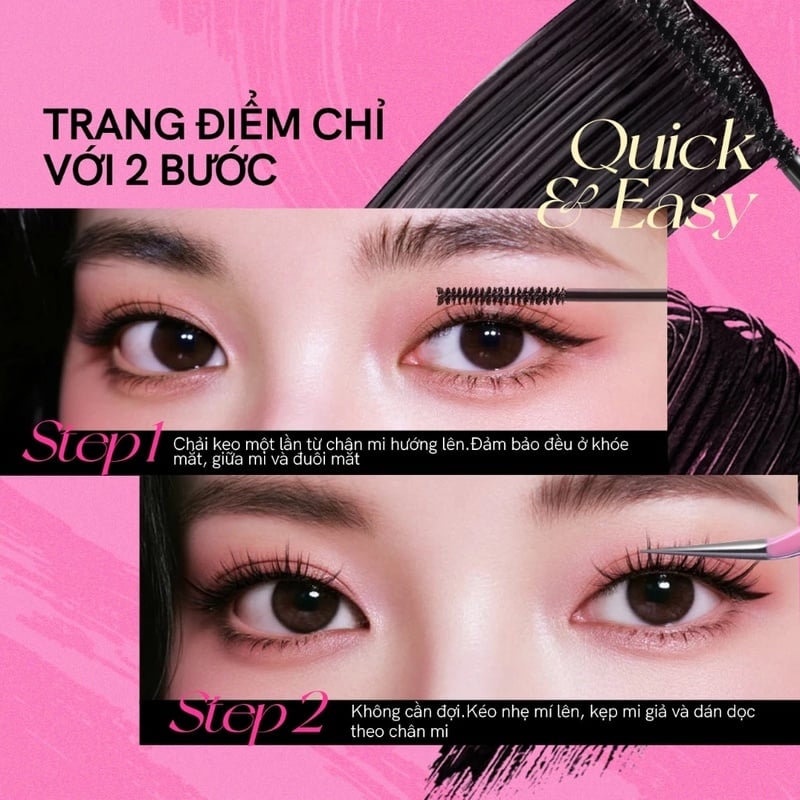 Mascara Keo Dán Mi 2 Đầu 4 Trong 1 Mlen Diary 8g