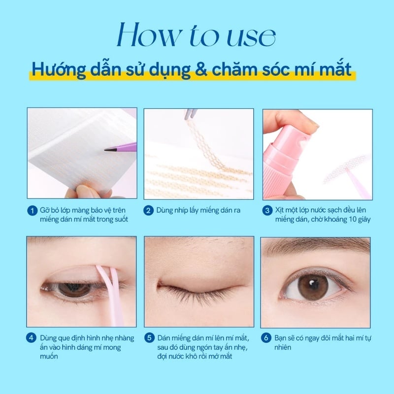 Miếng Dán Kích Mí Lưới Mlen Diary Invisible Eyelid Tape