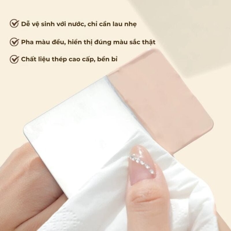 Bộ Khay Trộn Kem Nền Guoxiaoniu Large Ring Palette With Stirring Stick Included