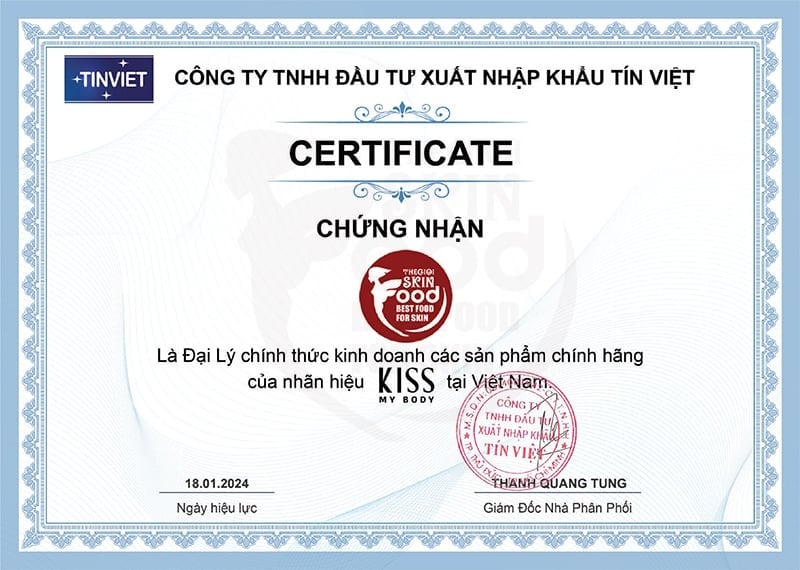 Thế Giới Skinfood - Đại lý phân phối chính hãng các sản phẩm KISS MY BODY tại Việt Nam