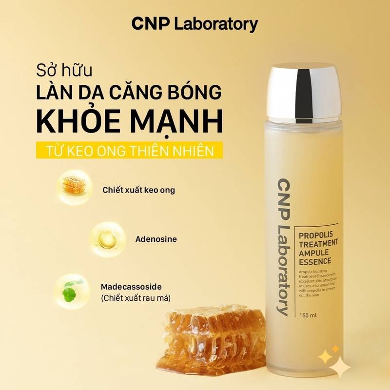 thegioiskinfood.com - Nước Dưỡng Cấp Ẩm, Hỗ Trợ Phục Hồi Da&nbsp;CNP Propolis Treatment Ampule Essence 150ml