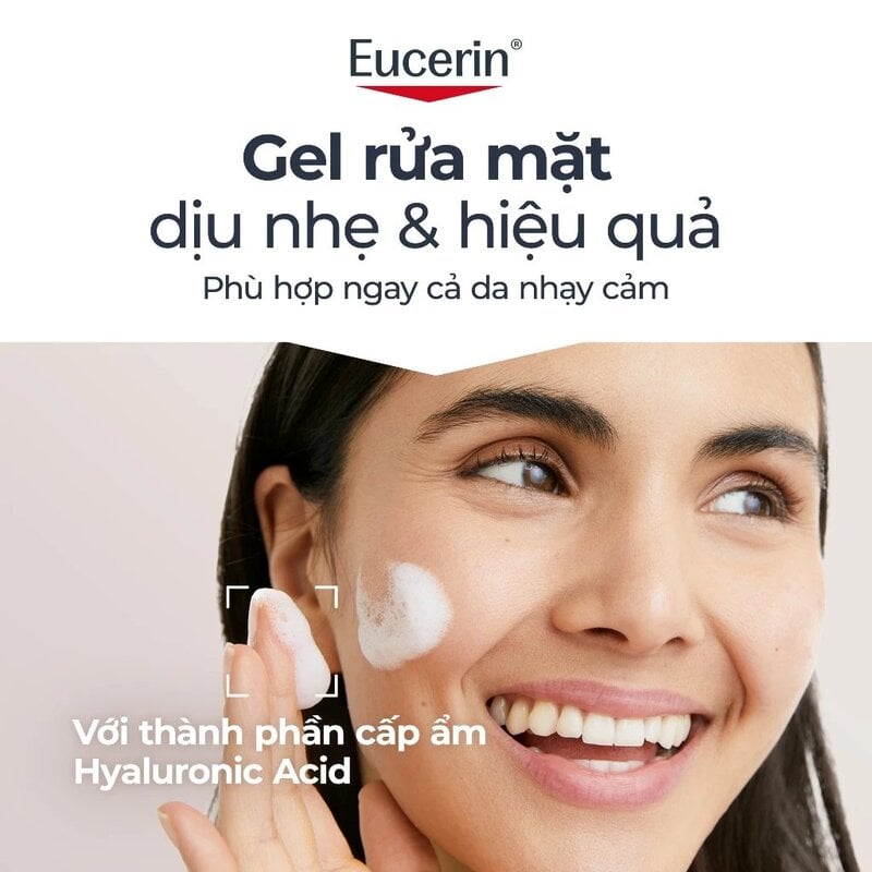 Gel Rửa Mặt Eucerin Dịu Nhẹ Cho Da Nhạy Cảm Eucerin Dermorepair Solution Cleansing Gel 200ml