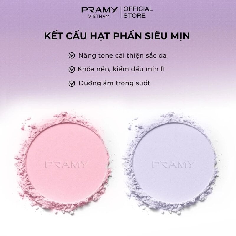 Phấn Phủ Dạng Bột Hiệu Chỉnh Sắc Da, Mỏng Nhẹ Pramy XL Dual-Color Loose Powder 28g