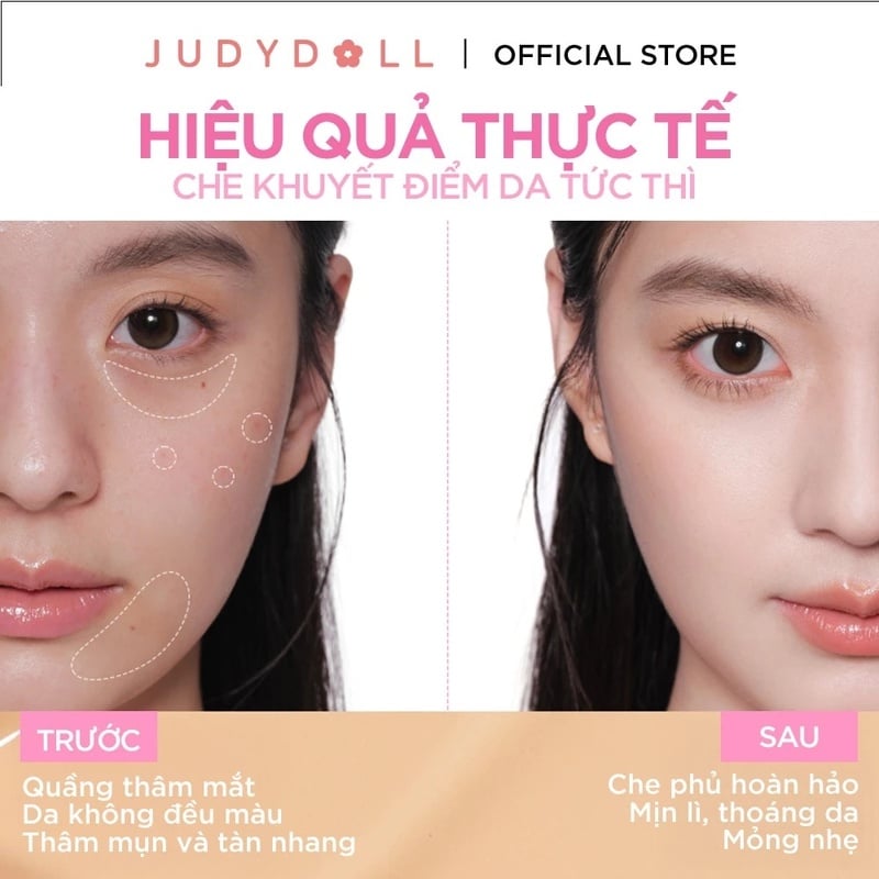 thegioiskinfood.com - Phấn Nước Mịn Lì, Che Phủ Cao Judydoll Fresh Matte Cushion SPF50+ PA+++ 12.5g