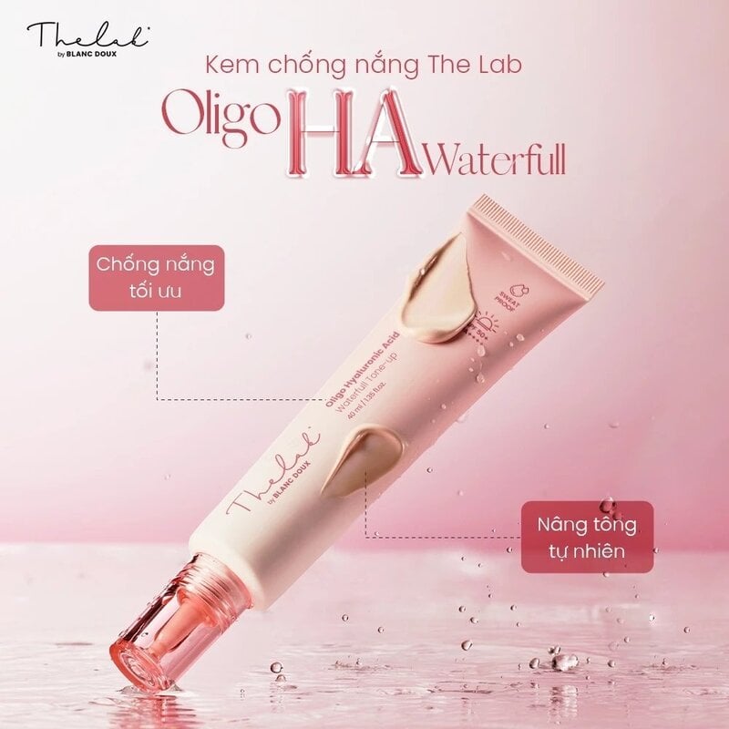 Kem Chống Nắng The Lab Nâng Tông, Cải Thiện Nếp Nhăn By Blanc Doux Oligo Hyaluronic Acid Waterfull Tone-up SPF50+/PA++++ 40ml