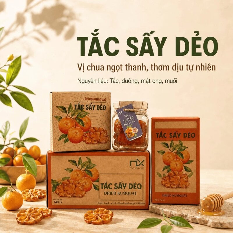 Hộp Tắc Sấy Dẻo Nam Xanh JSC 140g