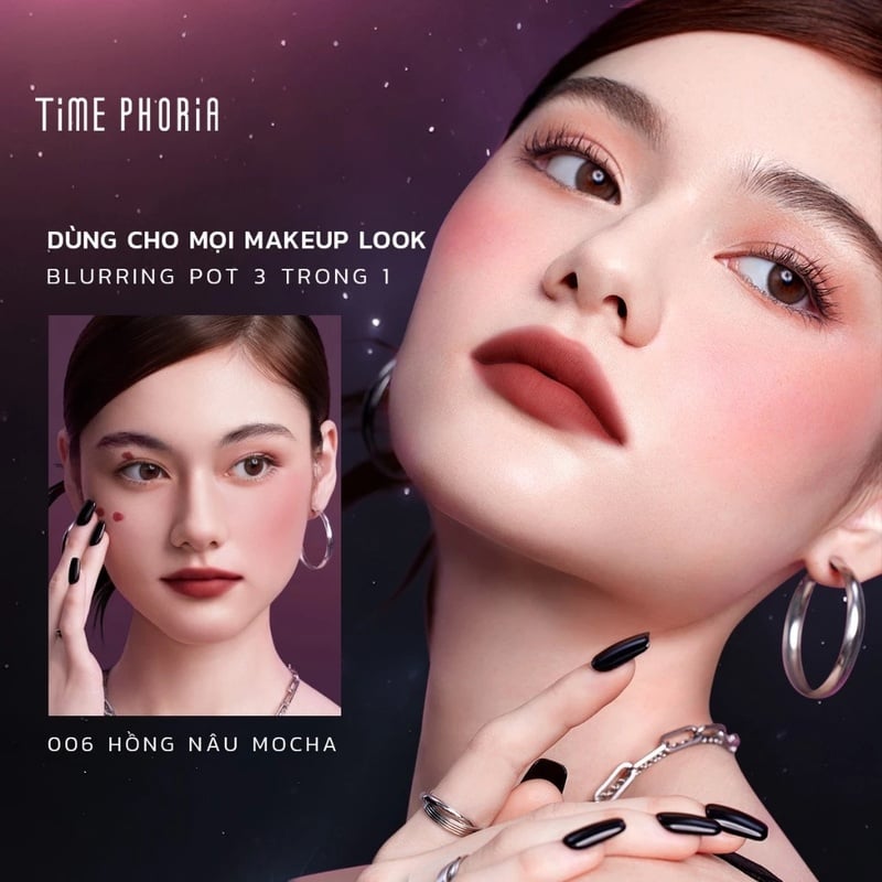 thegioiskinfood.com - Son & Má Hồng Kem Đa Năng Time Phoria Orbita Lip And Cheek Blurring Pot 4g