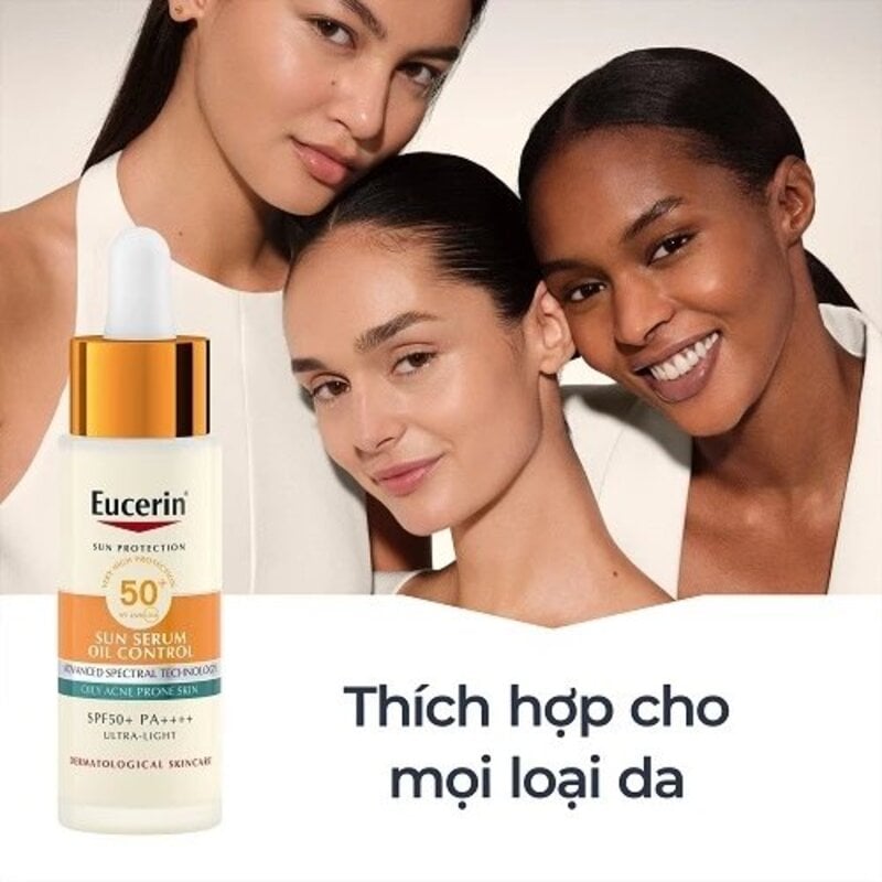 Serum Chống Nắng Kiểm Soát Dầu Eucerin Sun Serum Oil Control SPF50+ PA++++ 30ml