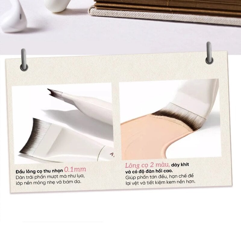 Bộ Cọ & Bông Mút Trang Điểm Amortals Original Series Ok Makeup Tool Set 5pcs ver 2 (Dry Use)