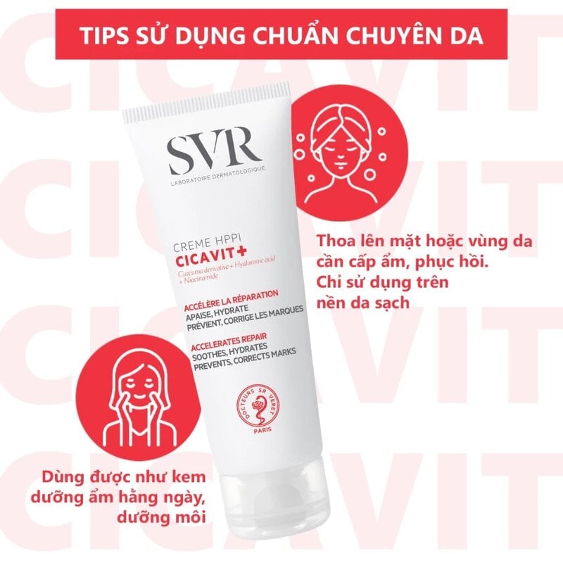 Kem Dưỡng Làm Dịu, Hỗ Trợ Phục Hồi, Mờ Thâm SVR Cicavit+ Creme HPPI 40ml