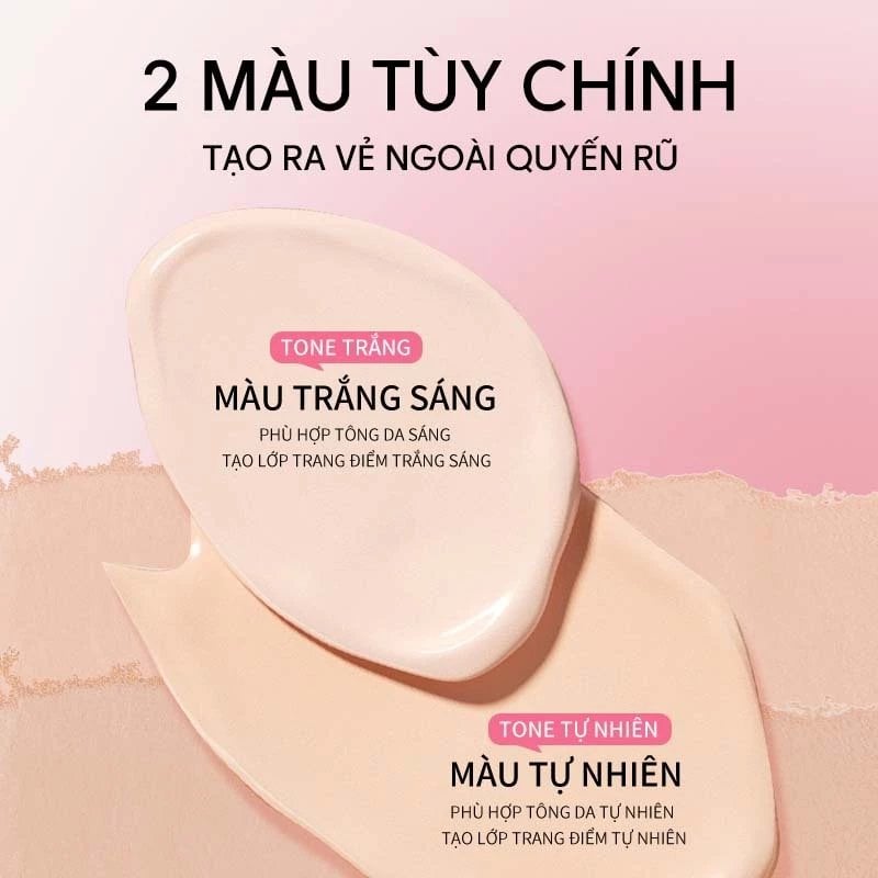 Phấn Nước Hỗ Trợ Chống Nắng Kèm Phấn Phủ 2in1 Hexze Long Lasting Sunscreen Double Cushion Foundation Natural SPF25 Pa+++ 13g + 6.5g