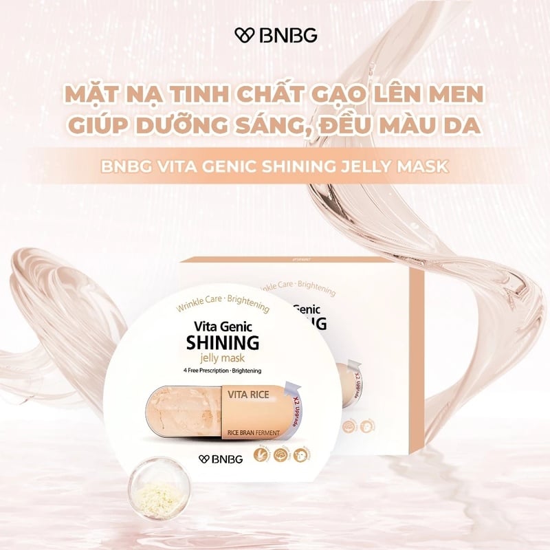Mặt Nạ Miếng BNBG Dưỡng Ẩm, Hỗ Trợ Dưỡng Trắng, Cải Thiện Làn Da Hàn Quốc (Vitamin A, B, B3, E)