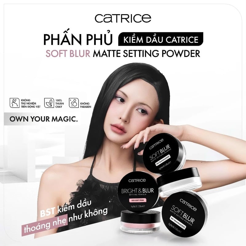 thegioiskinfood.com - Phấn Phủ Catrice Mỏng Nhẹ Kiềm Dầu Soft Blur Matte Setting Powder 8g