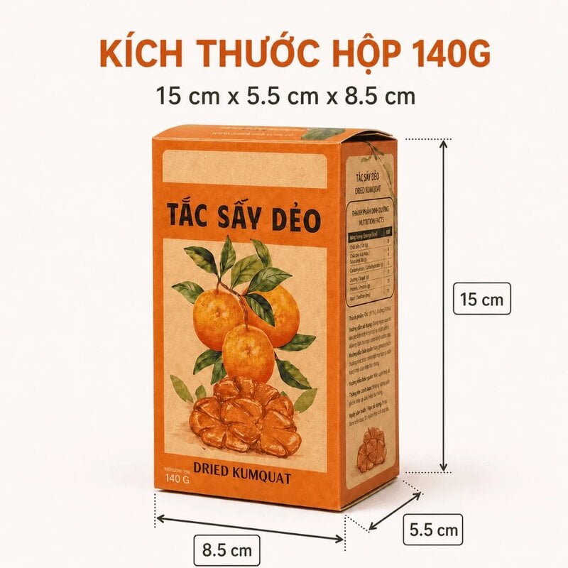 Hộp Tắc Sấy Dẻo Nam Xanh JSC 140g