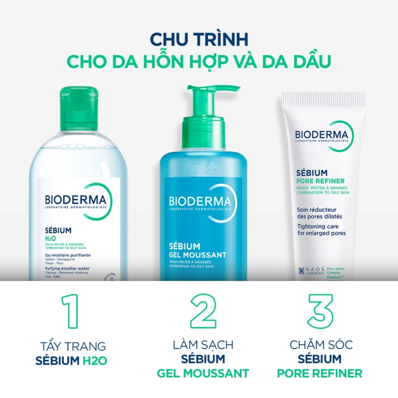 Gel Rửa Mặt Bioderma Ngăn Ngừa Mụn Cho Da Dầu Sebium Gel Moussant