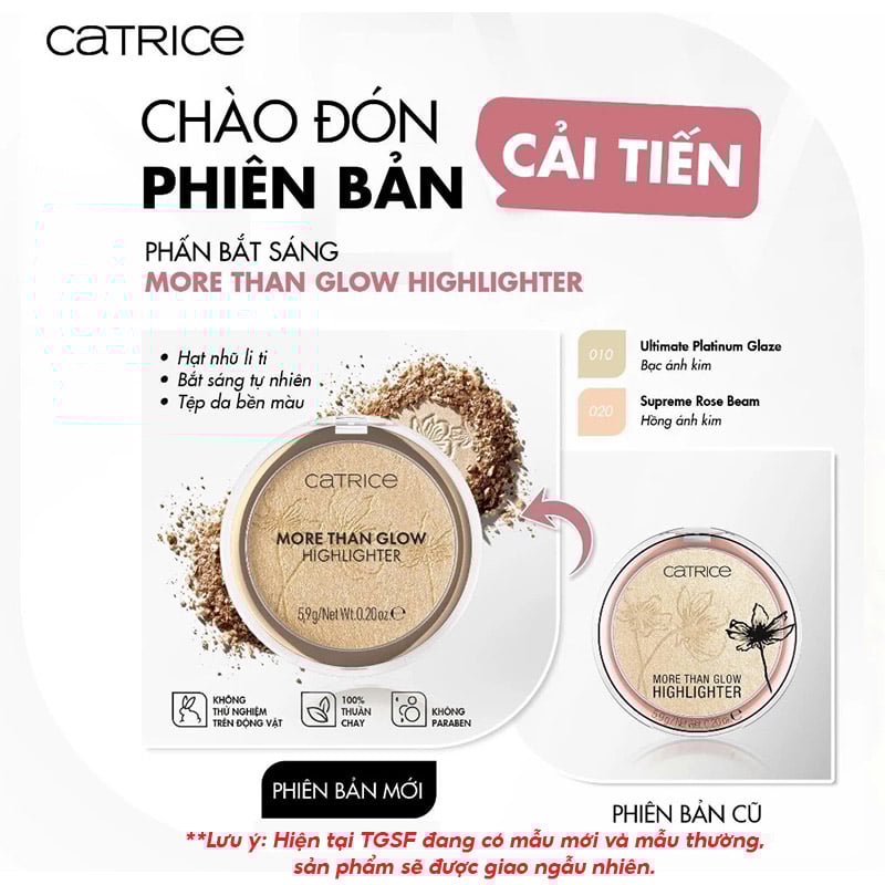 thegioiskinfood.com - Phấn Bắt Sáng Catrice Độ Bám Cao, Lâu Trôi More Than Glow Highlighter 5.9g