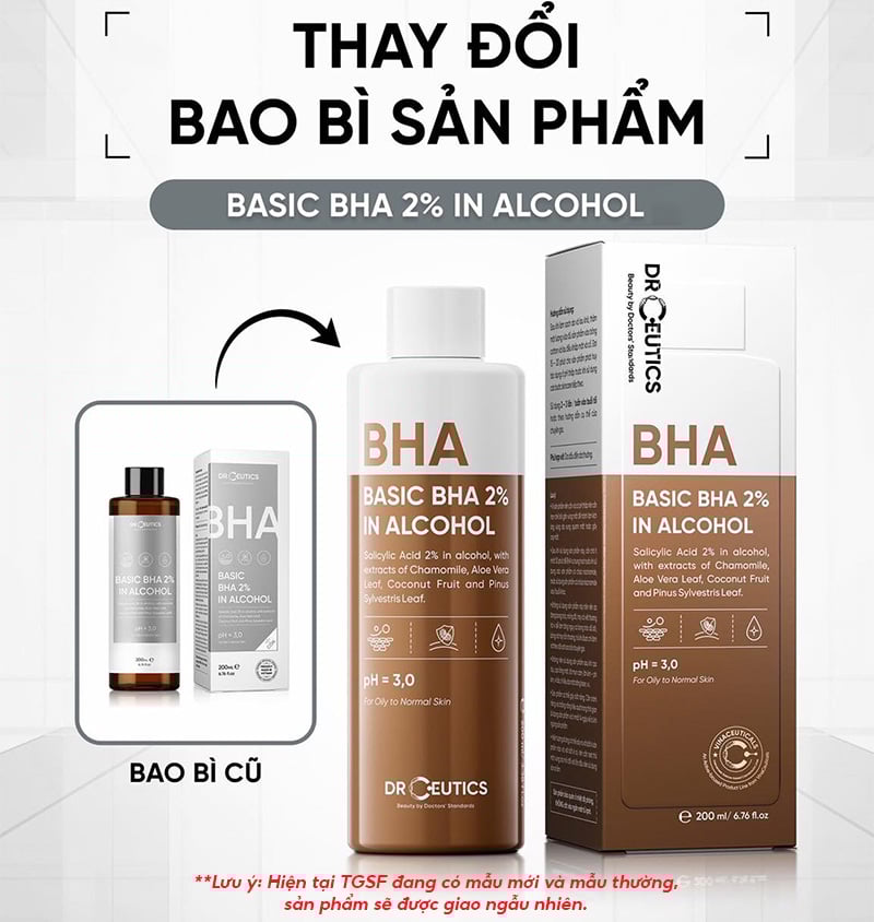 thegioiskinfood.com - Dung Dịch Tẩy Tế Bào Chết Da DrCeutics Nền Cồn Basic BHA 2% In Alcohol