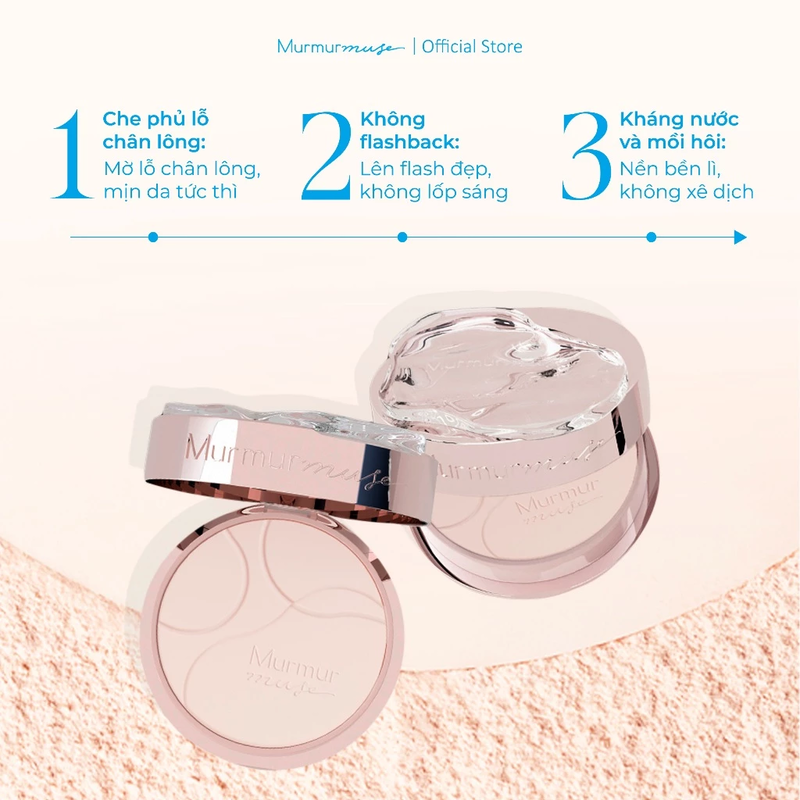 Phấn Phủ Nén, Mỏng Nhẹ, Che Phủ Tốt, Kiềm Dầu Murmurmuse Light and Transparent Pressed Powder 8g