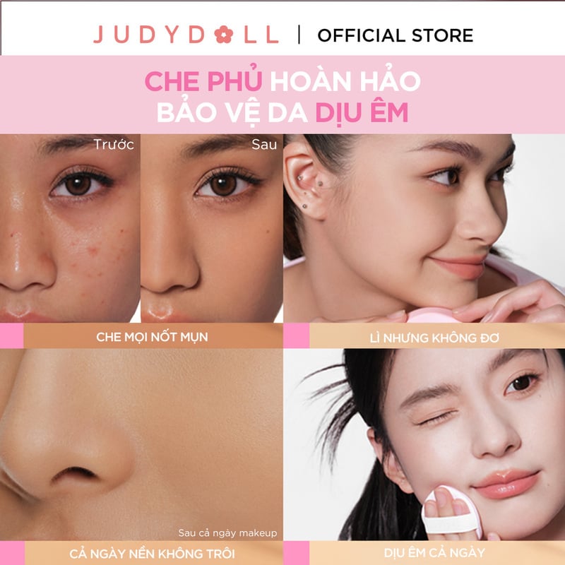 thegioiskinfood.com - Phấn Nước Mịn Lì, Che Phủ Cao Judydoll Fresh Matte Cushion SPF50+ PA+++ 12.5g