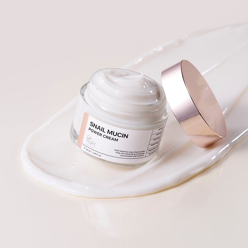 thegioiskinfood.com - Kem Dưỡng Ẩm, Hỗ Trợ Làm Mờ Nếp Nhăn B.O.M Snail Mucin Power Cream 50ml