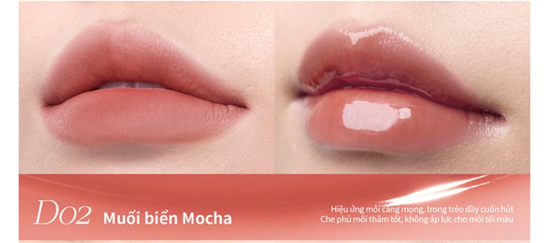 thegioiskinfood.com - Son Môi 2 Đầu Bóng Lì Mooekiss Dual Effect Essence Lip Gloss