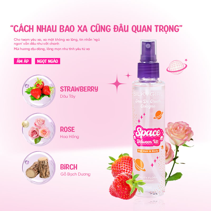 Xịt Thơm Toàn Thân Silkygirl Eau De Crush Cologne 100ml
