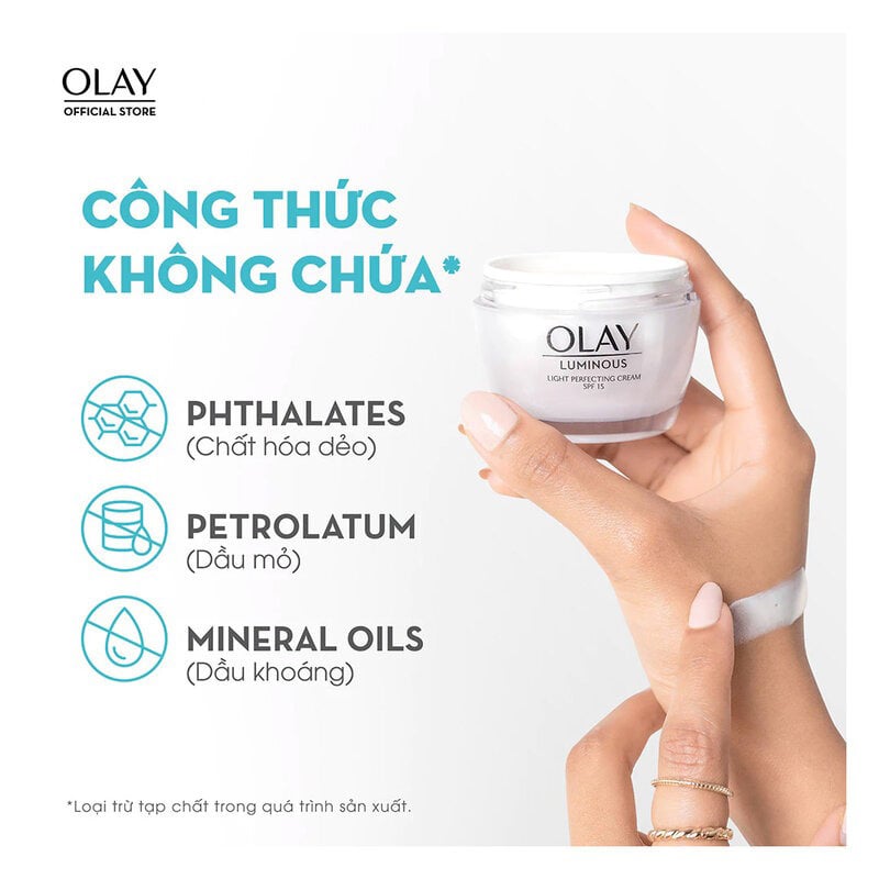 thegioiskinfood.com - Kem Dưỡng Olay Sáng Da Ngày & Đêm Luminous Light Perfecting Cream 50g