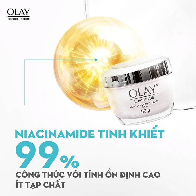 thegioiskinfood.com - Kem Dưỡng Olay Sáng Da Ngày & Đêm Luminous Light Perfecting Cream 50g