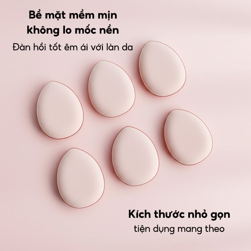 thegioiskinfood.com - Bông Mút Trang Điểm Mini Xỏ Ngón, Che Khuyết Điểm, Tán Má Hồng TOOLA Makeup Puff Set - BT-TLA104