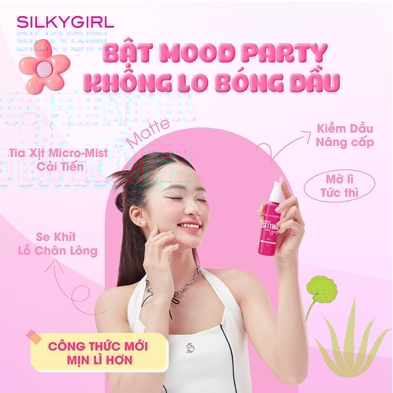 thegioiskinfood.com - Xịt Cố Định Lớp Trang Điểm Silkygirl Makep Setting Spray
