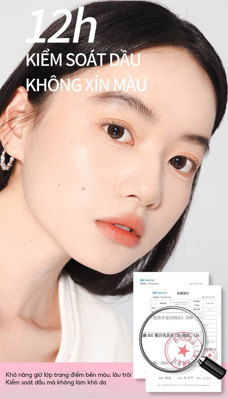 thegioiskinfood.com - Phấn Nước Cấp Ẩm, Kiềm Dầu, Lâu Trôi VEECCI Essence Lock Makeup Mesh Cushion Cream 10g