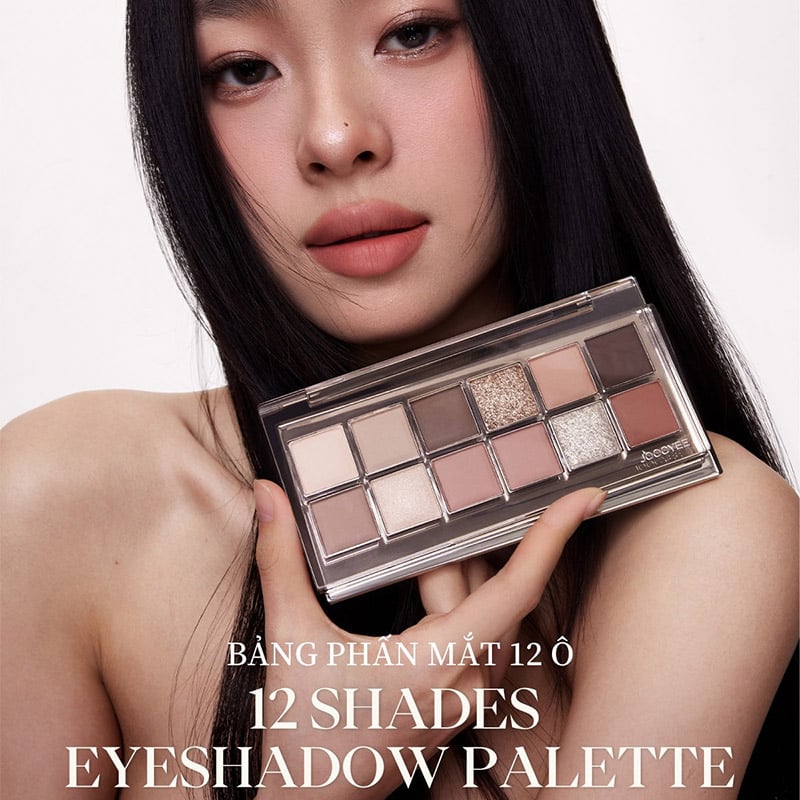 thegioiskinfood.com - Bảng Phấn Mắt 12 Ô Joocyee 12 Shades Eyeshadow Palette 14g