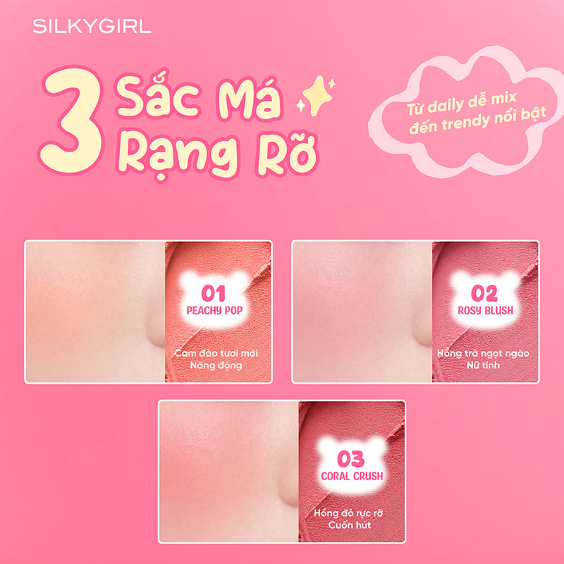 Phấn Má Hồng Mịn Lì Silkygirl Bouncy Blush 5g