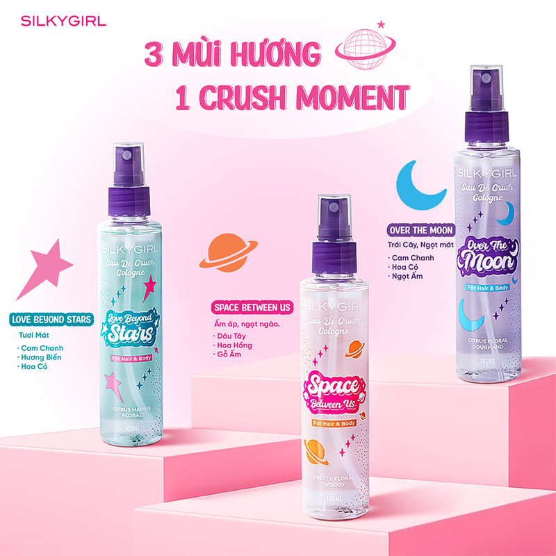 Xịt Thơm Toàn Thân Silkygirl Eau De Crush Cologne 100ml