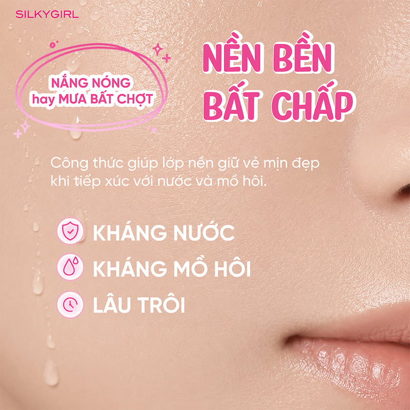 Kem Nền Dưỡng Da Che Phủ Lâu Trôi Silkygirl Serum Foundation 28ml