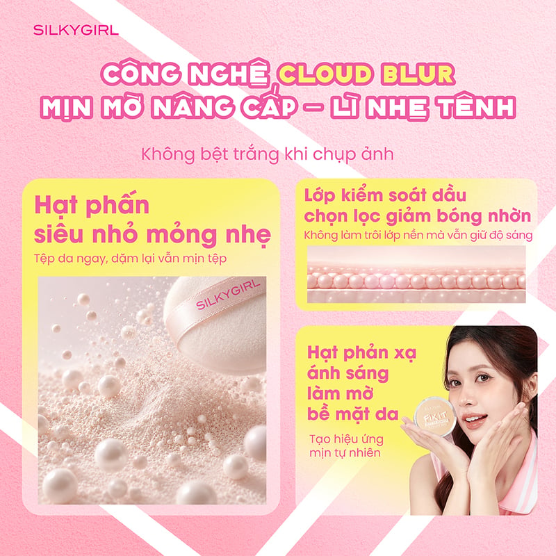 Phấn Phủ Dạng Bột Kiềm Dầu Silkygirl Fix It Setting Powder 8g #01 Translucent Matte