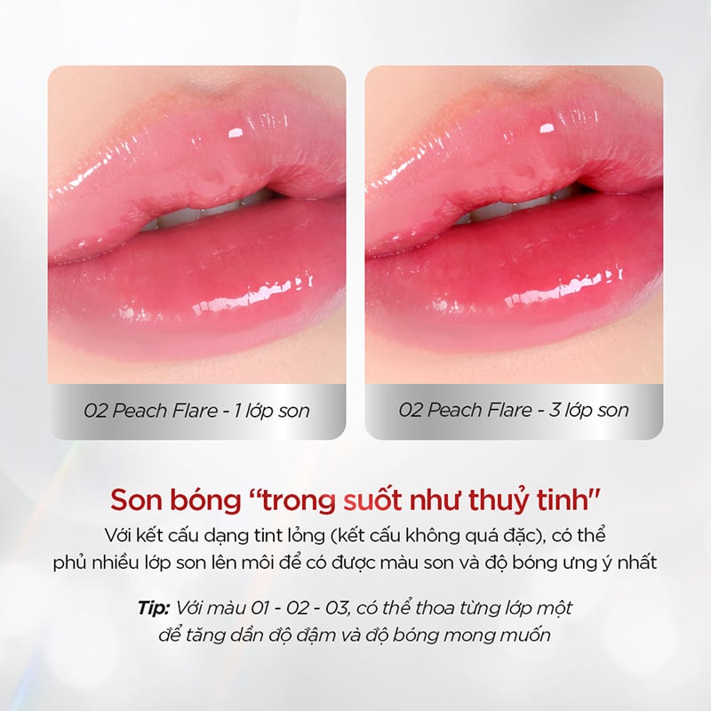 Son Tint Bóng&nbsp;B.O.M Lip Flash Tint 3g