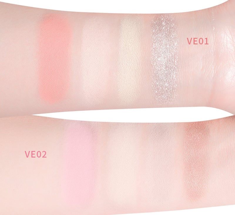 thegioiskinfood.com - Bảng Phấn Má Hồng & Bắt Sáng 4 Trong 1 VEECCI Easy Blend Face Contouring Palette VE01